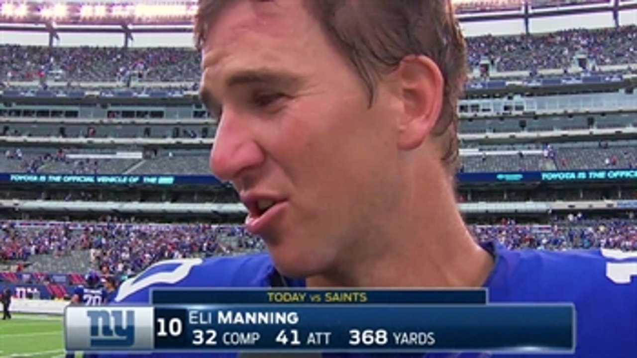Eli Manning reflects on win over visiting Saints