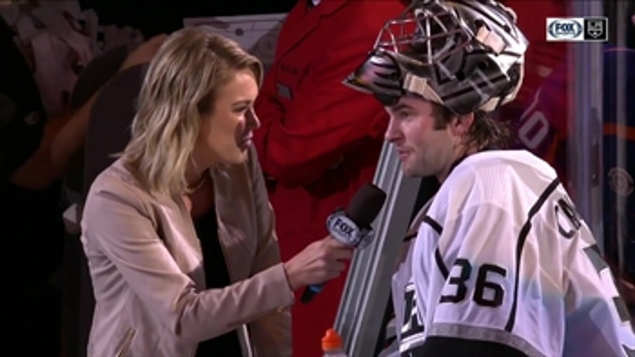Jack Campbell describes first career assist, big night between pipes
