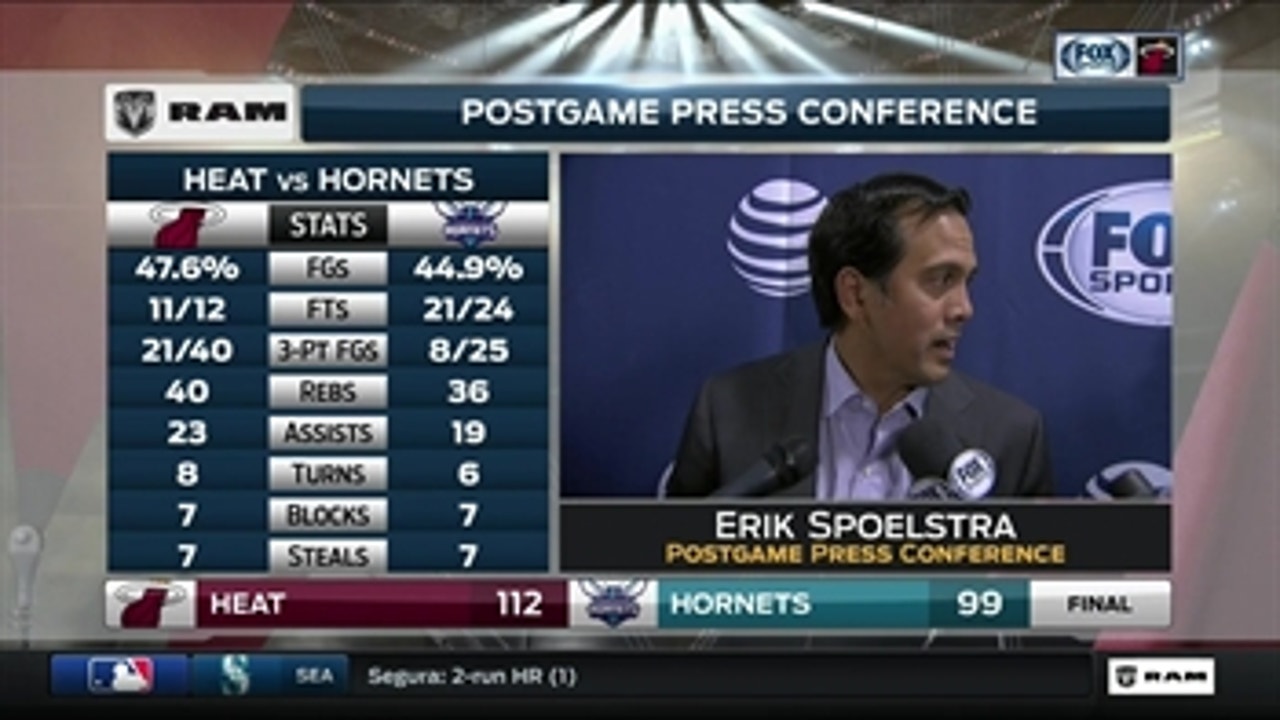 Erik Spoelstra: Our guys really came to play tonight