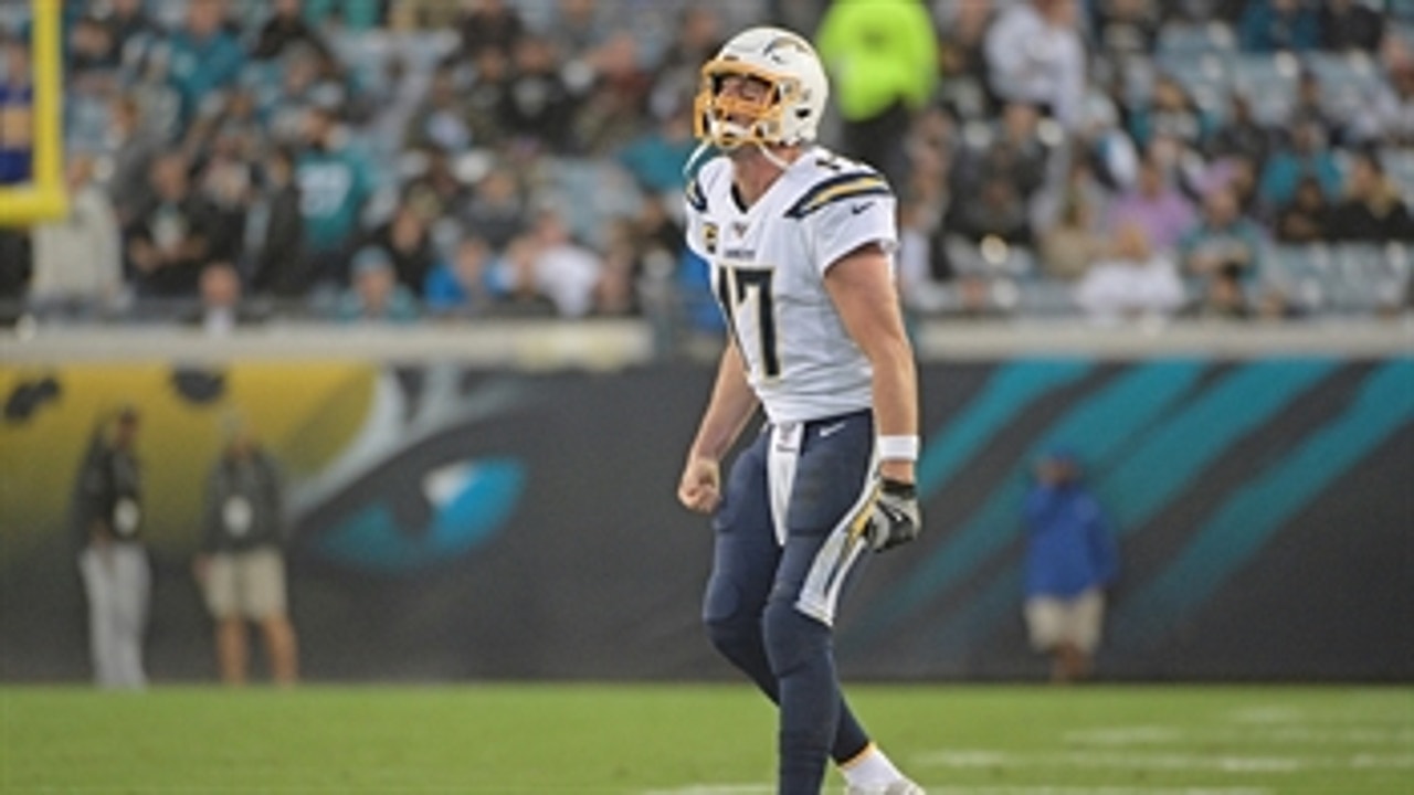Rivers throws three touchdowns on his birthday as Chargers trounce Jaguars, 45-10