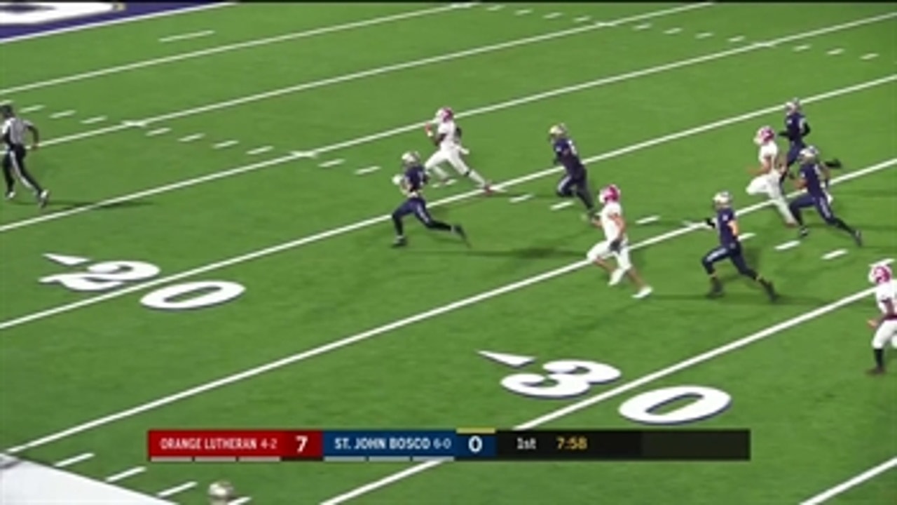 Week 7: Kristopher Hutson takes kickoff back 95 yards to tie it for Bosco