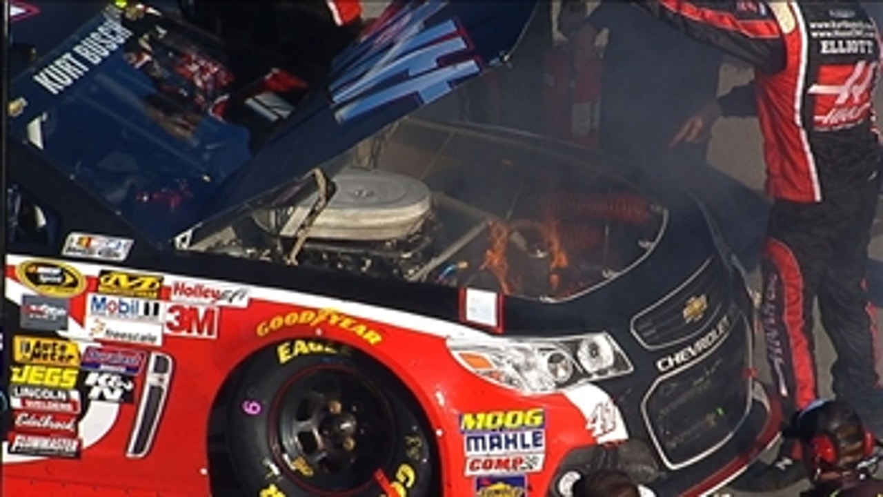 CUP: Kurt Busch Has Engine Fire - Martinsville 2014