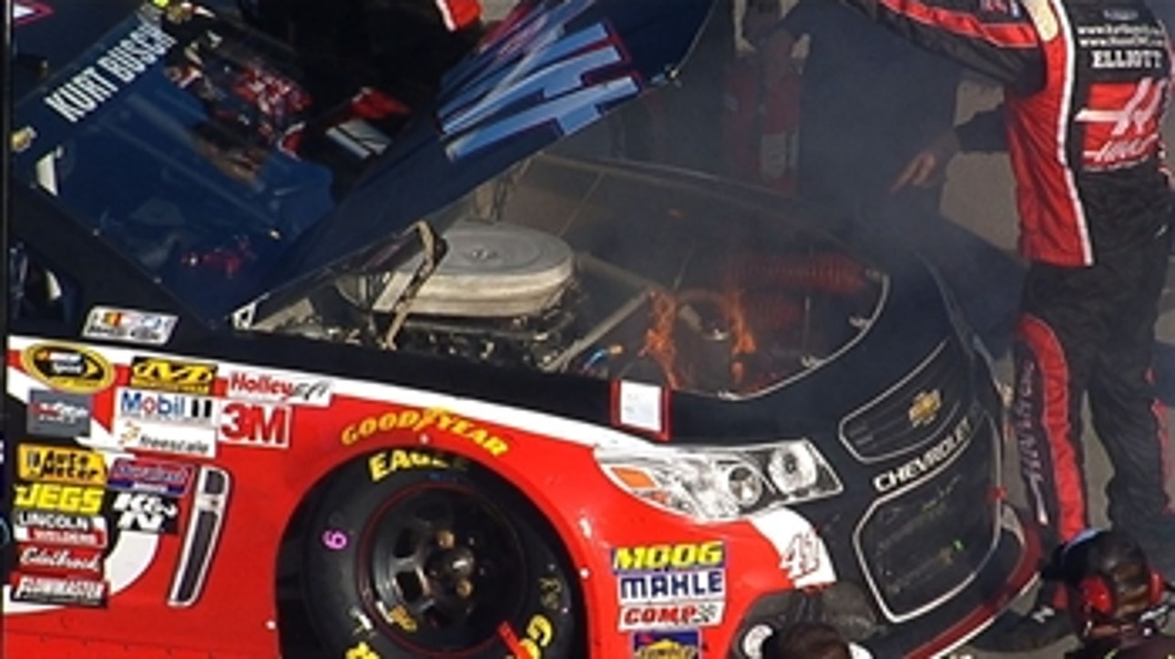 CUP: Kurt Busch Has Engine Fire - Martinsville 2014