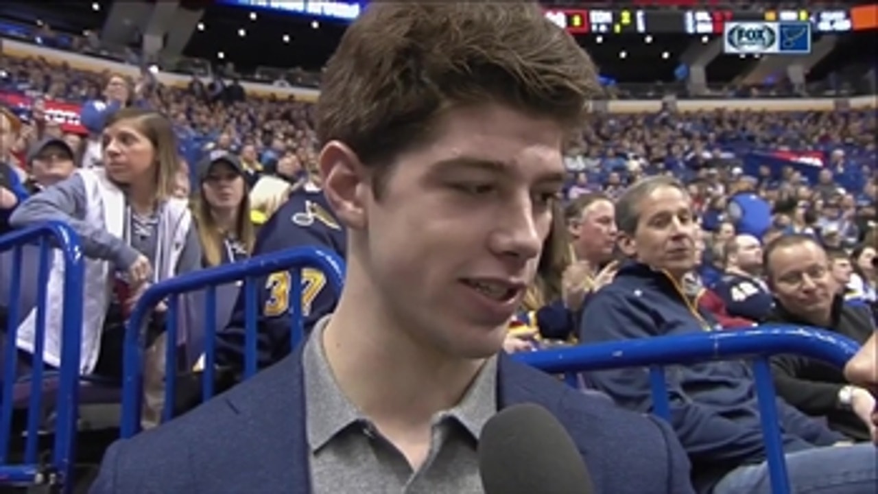 Newest Blues player Zach Sanford arrives in St. Louis