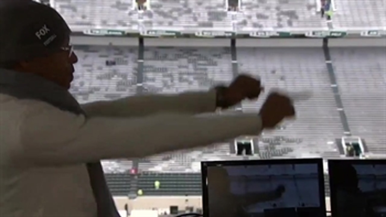 Gus Johnson might have the greatest pregame warmup routine in the business