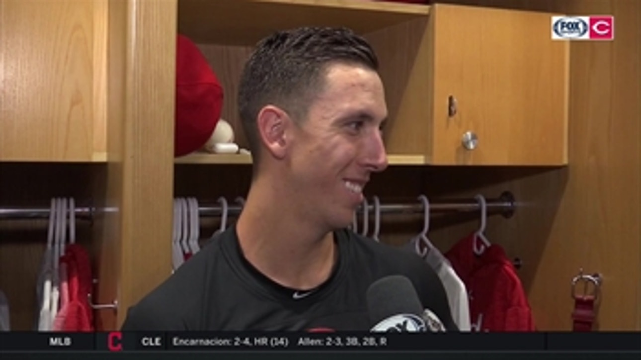Michael Lorenzen all smiles after earning  4 inning save