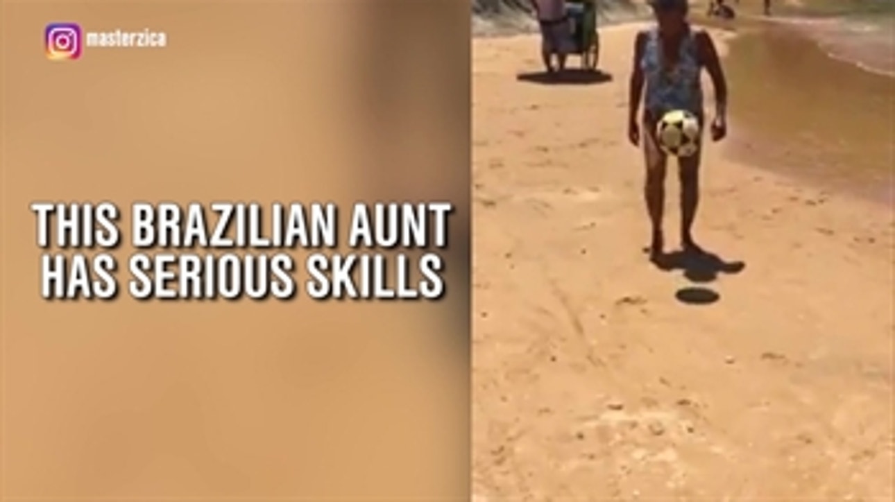 This Brazilian auntie has some serious footy skills