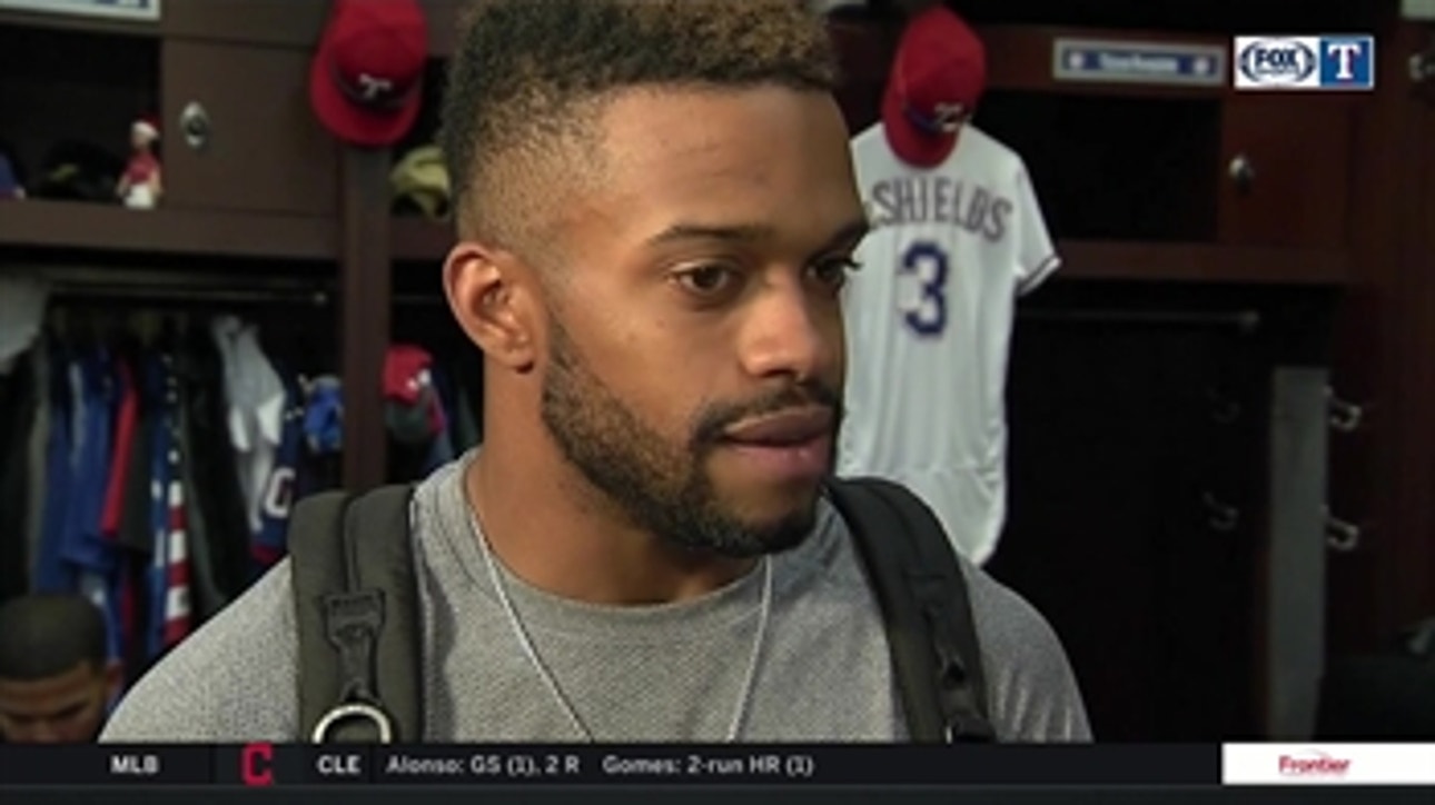 Delino DeShields reacts to the news of his injury