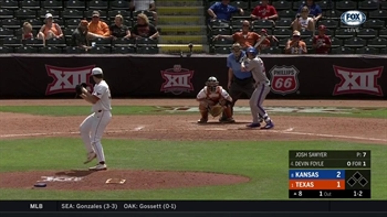 WATCH: Devin Foyle CRUSHES solo home run, Baylor up 3-1 over Texas ' Big 12 Baseball Tournament