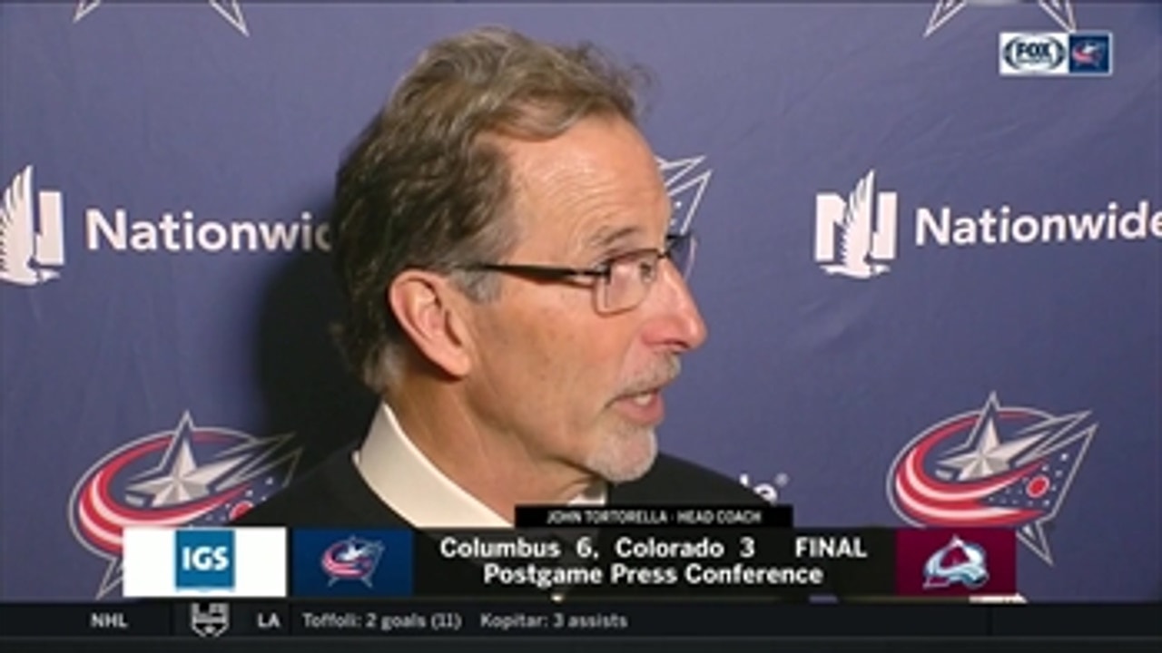 John Tortorella claims Sergei Bobrovsky had one of his best games of the year against Colorado