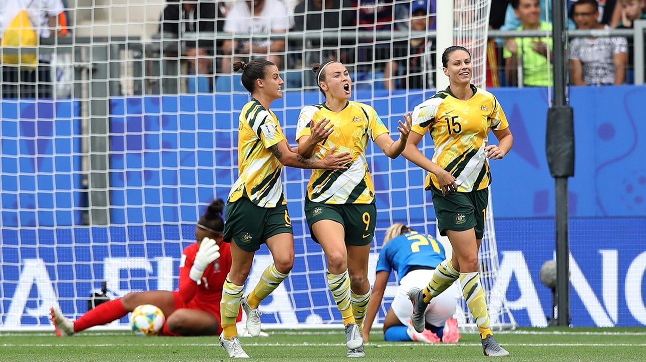 Australia claw one back on Caitlin Foord's precise finish to end the first half