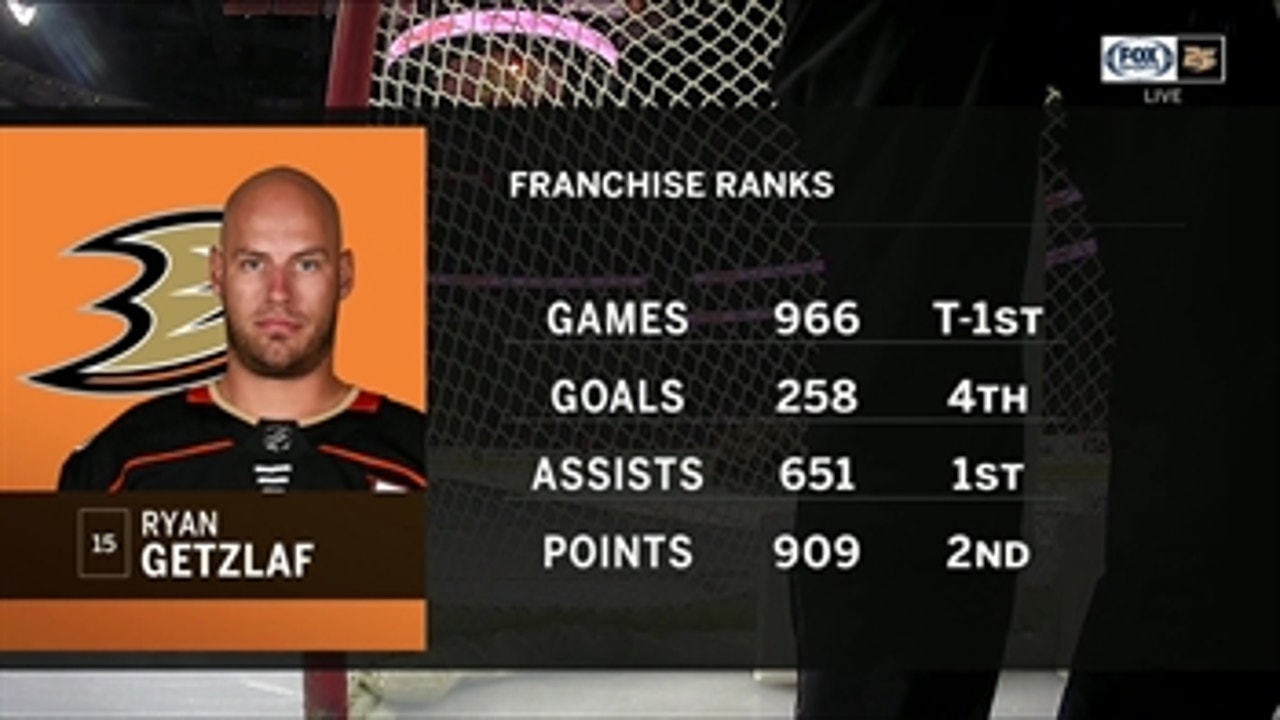 Ryan Getzlaf passes Teemu Selanne for most games played in Ducks history