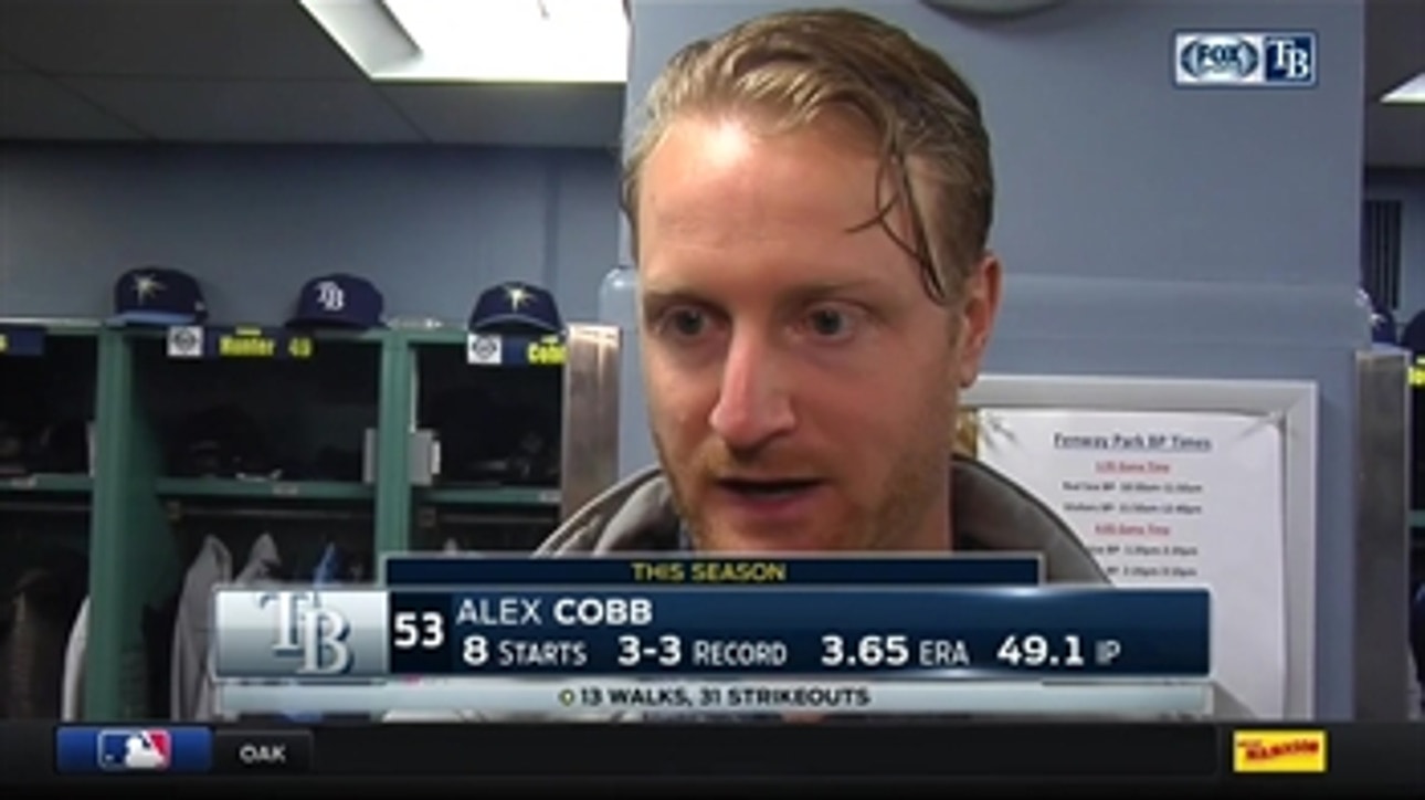 Alex Cobb happy with how he attacked zone Friday night
