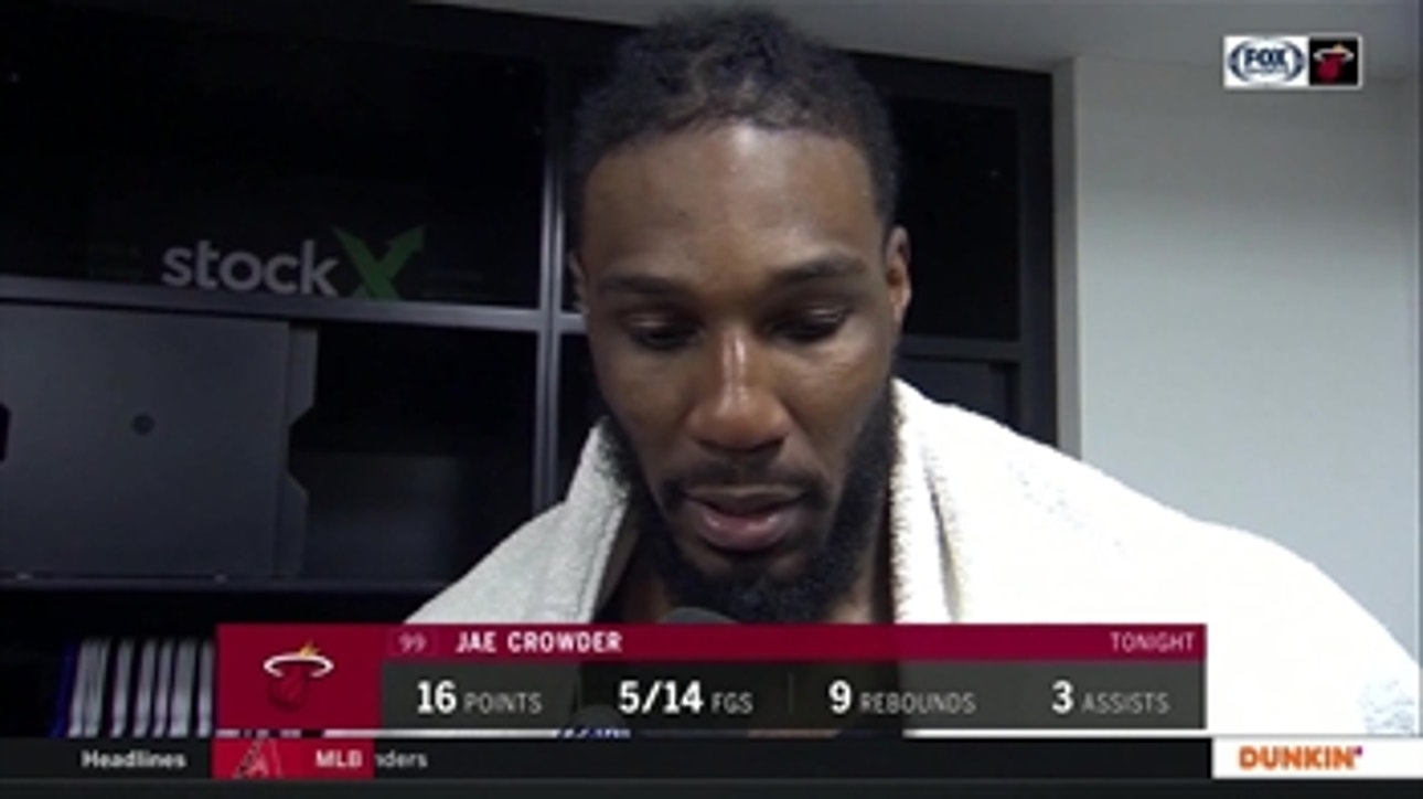 Jae Crowder on how game got away from Heat in 4th quarter