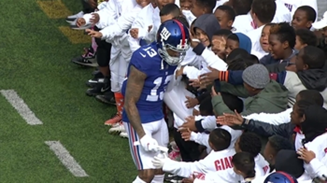 Watch Odell Beckham Jr. make this group of children's day -- then floss with them
