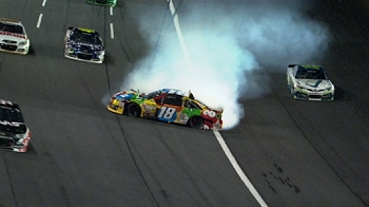 CUP: Kyle Busch and Joey Logano Wreck Out - All-Star 2014