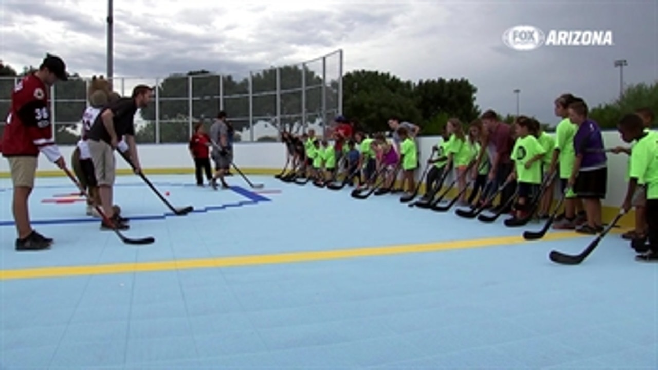 Coyotes unveil DEK hockey rink at El Mirage YMCA