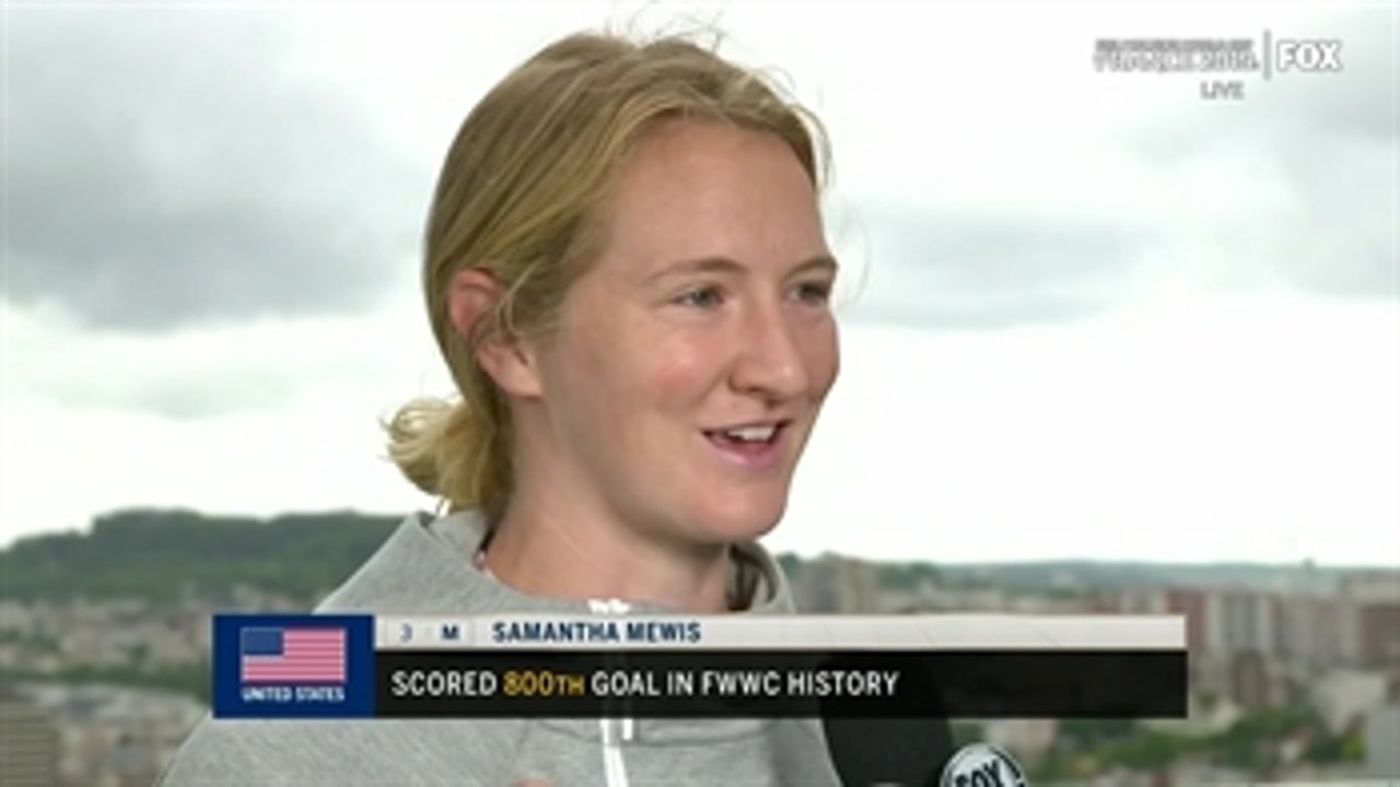 Sam Mewis shares her joy and excitement of having her family in France for her World Cup debut