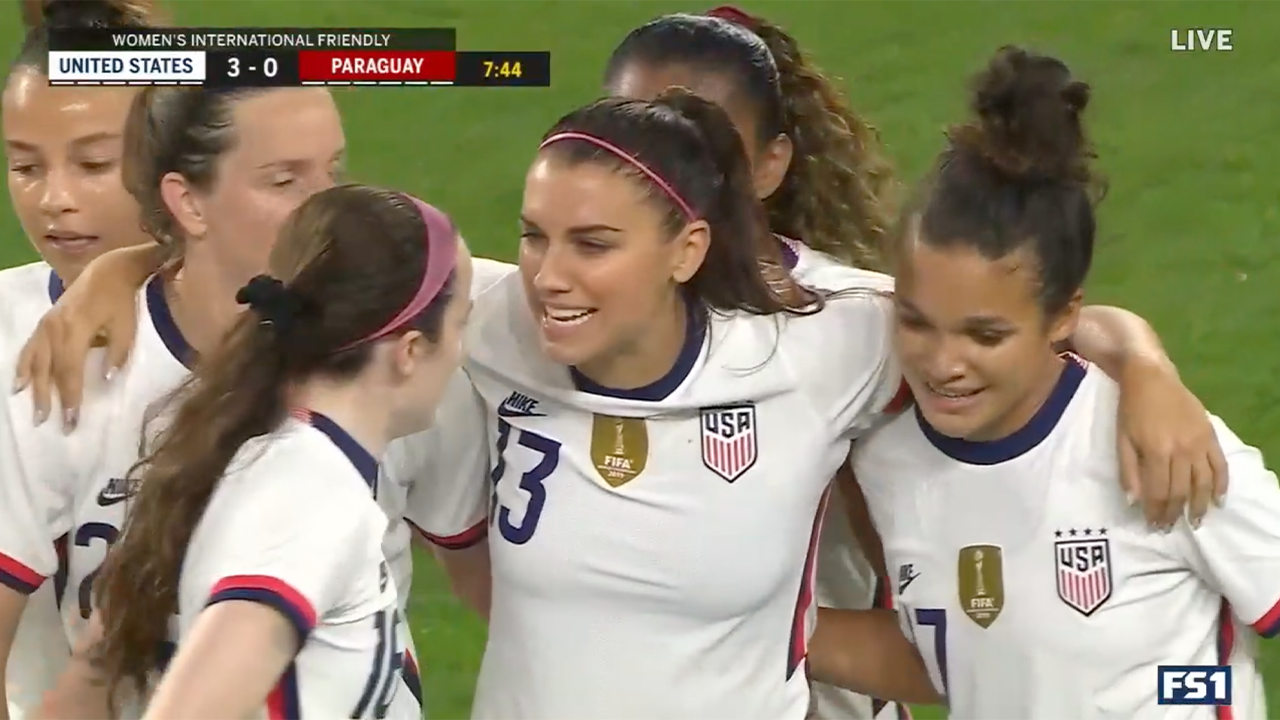 USWNT scores three goals in the first eight minutes vs. Paraguay