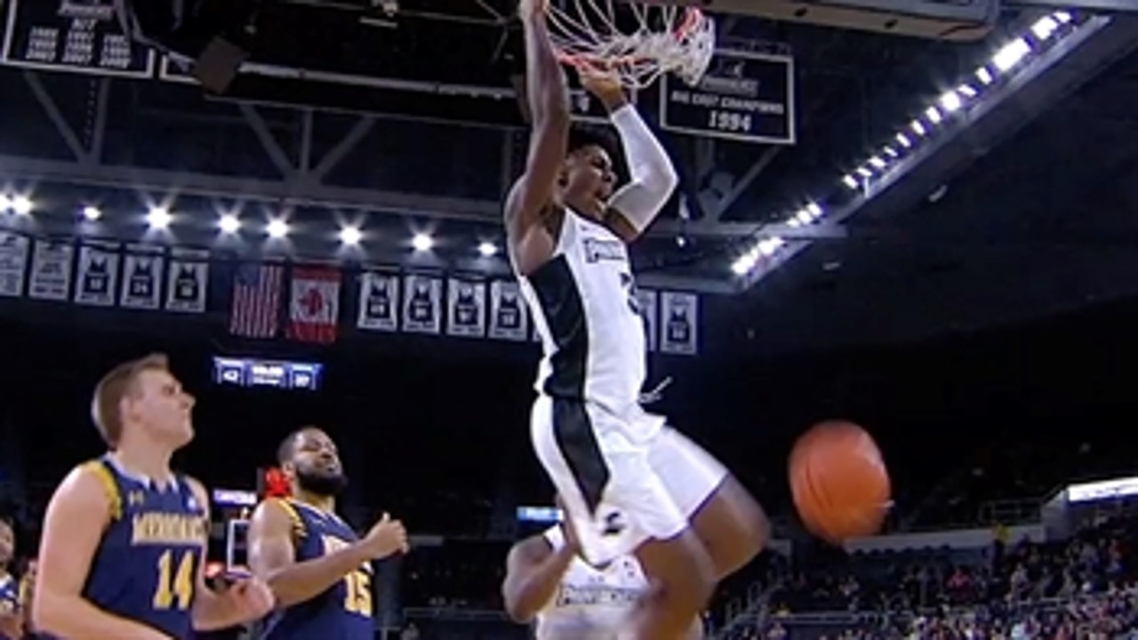 Providence shakes off rough start, runs away from Merrimack, 93-56