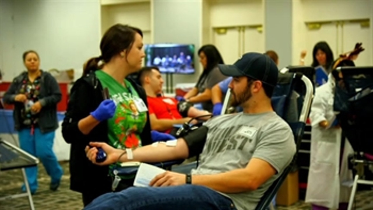San Diego players and teams showed their support for the San Diego Cares Blood Drive
