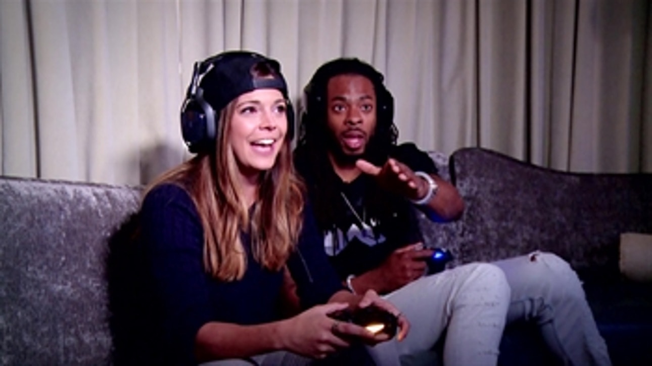Richard Sherman plays Call of Duty with Katie Nolan