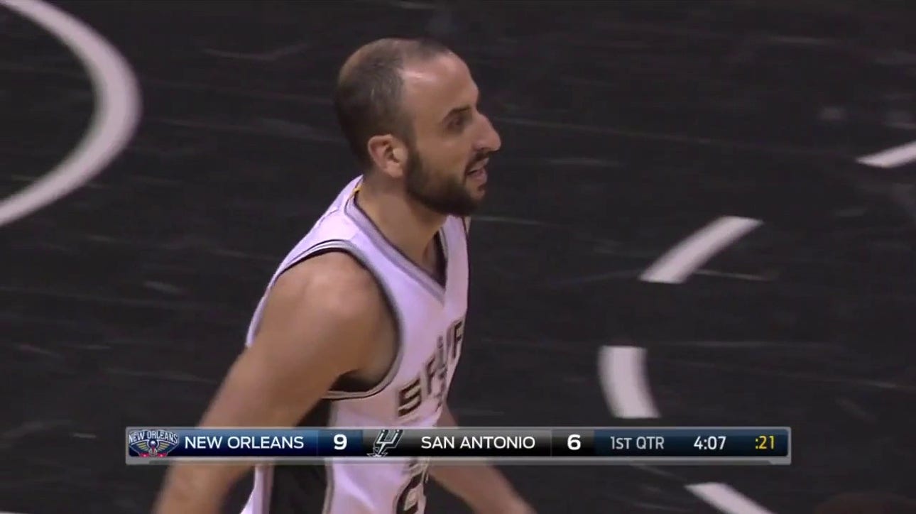 WATCH: Great Setup by Ginobili Pass for the Tiago Splitter Finish ' Spurs CLASSICS