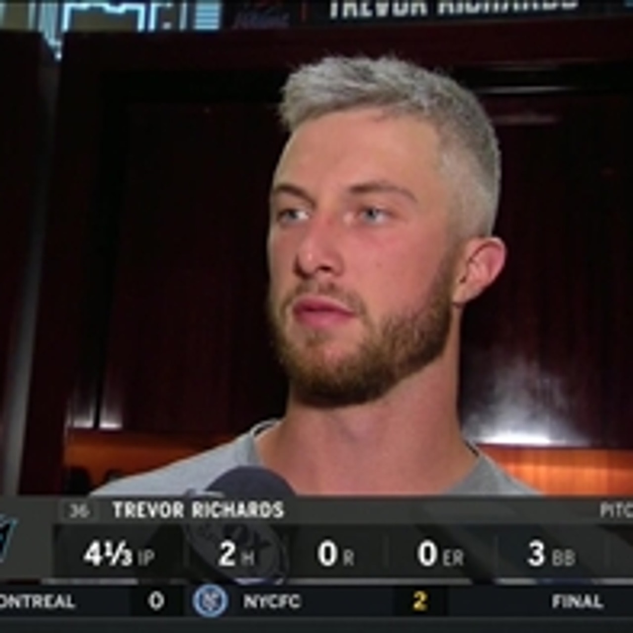 Trevor Richards Admits He Tried To Be Too Perfect In His Start Against Braves Fox Sports