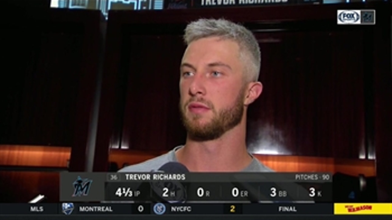 Trevor Richards admits he tried to be too perfect in his start against Braves