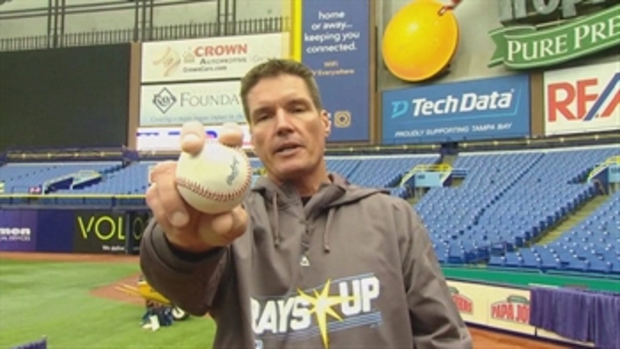 Tampa Bay Rays demo: Proper grip for a four-seam fastball
