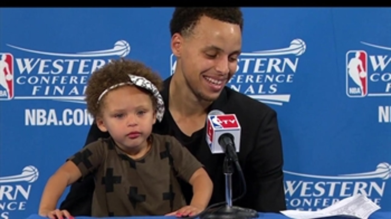Steph Curry's daughter steals the show at postgame press conference