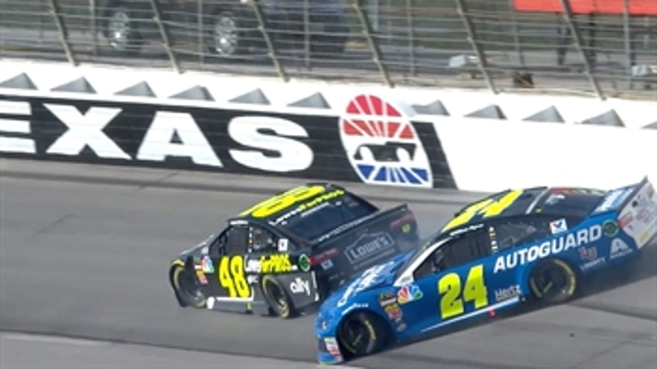 William Byron spins after contact from Jimmie Johnson | 2018 TEXAS