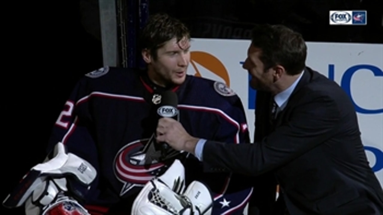 Bobrovsky was glad to play in front of dad, hug Foligno after