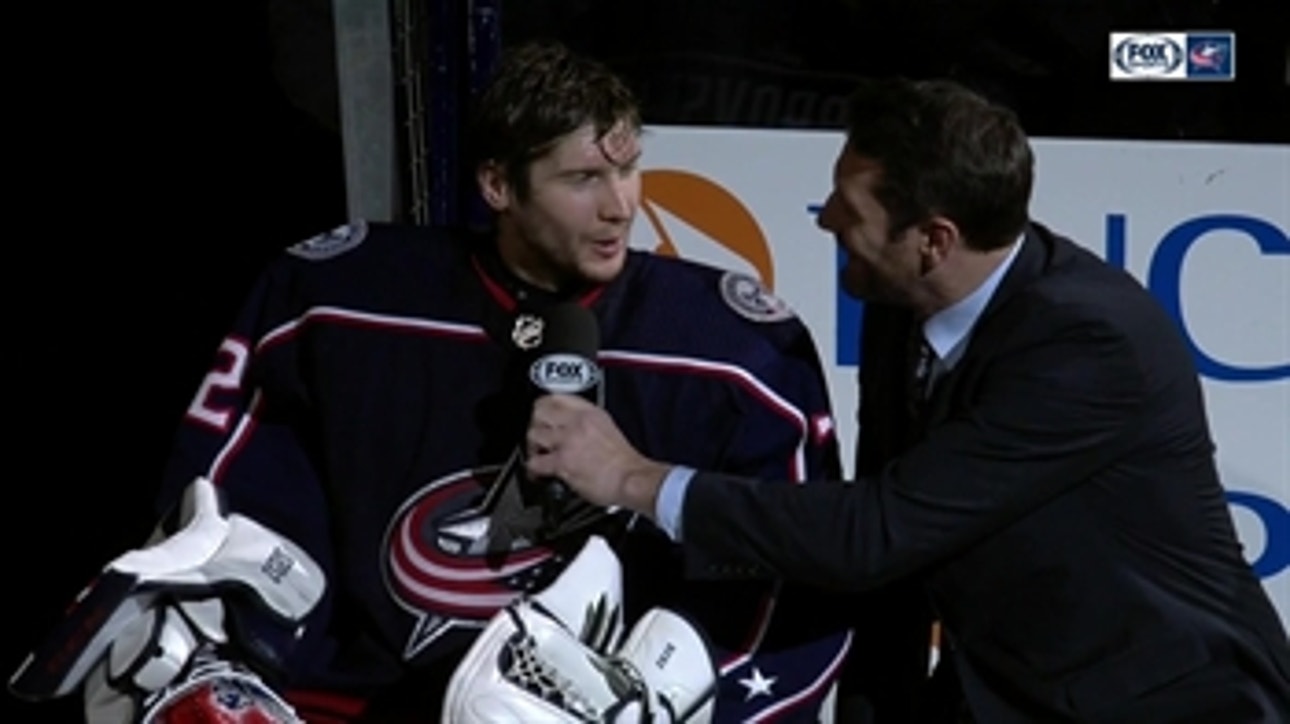 Bobrovsky was glad to play in front of dad, hug Foligno after