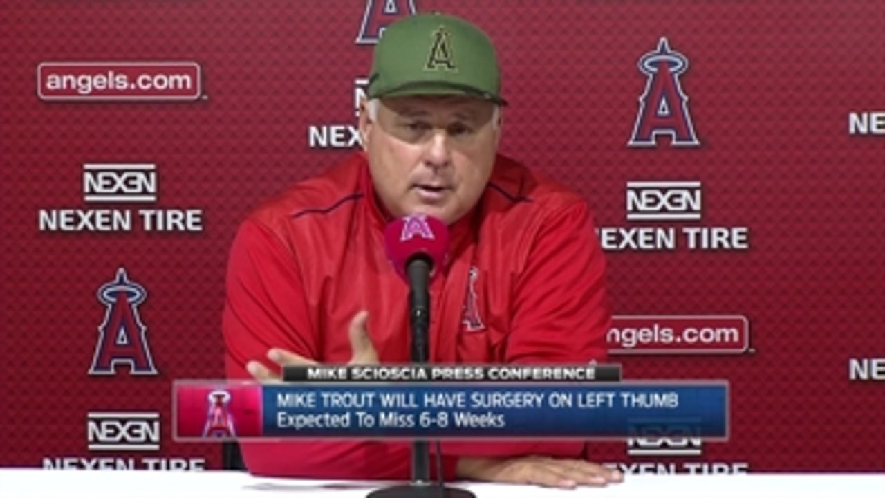 Scioscia on Trout's injury: 'We have to be more than one guy'