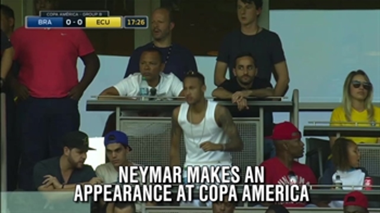 Neymar cheered on his country with Justin Bieber and Lewis Hamilton