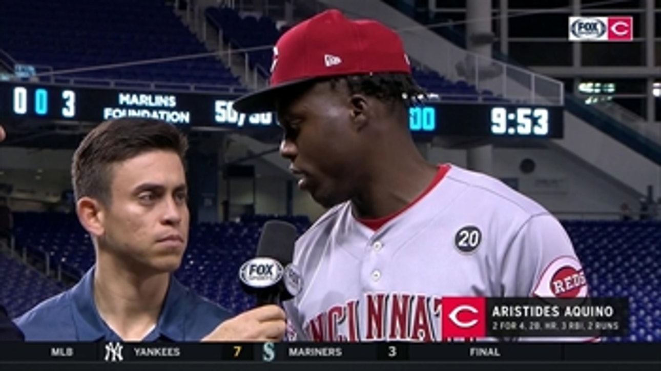 Aristides Aquino enjoying the game & staying even-keeled