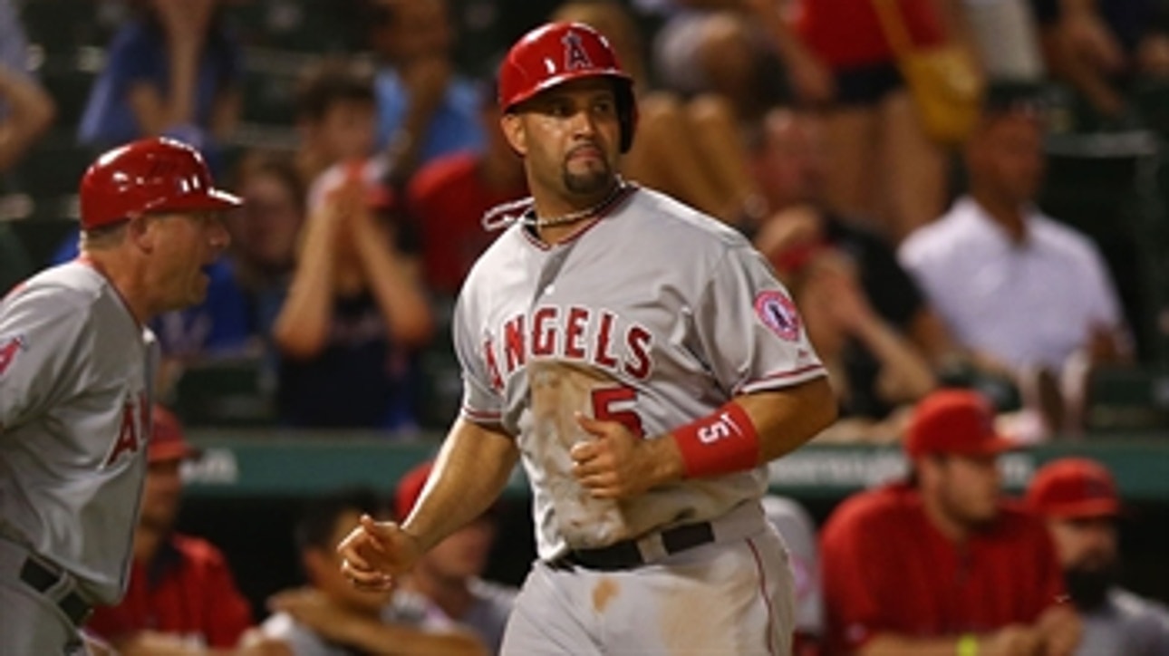 Pujols gets first triple since 2010, Angels rout Rangers