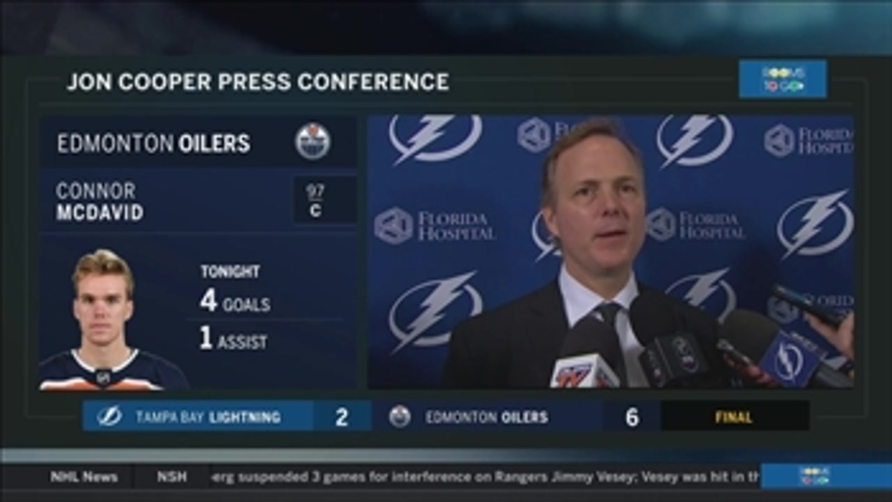 Jon Cooper says Lightning have been feeling the grind of long trip