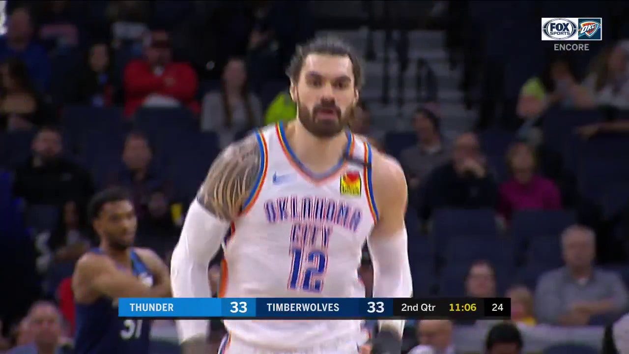 WATCH: Steven Adams Cleans up the Miss with the Putback | Thunder ENCORE