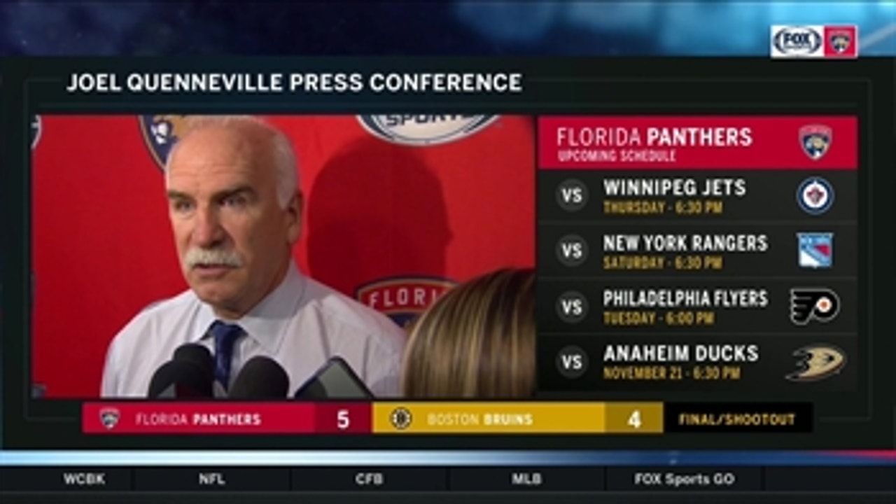 Joel Quenneville breaks down Panthers' comeback win over Bruins