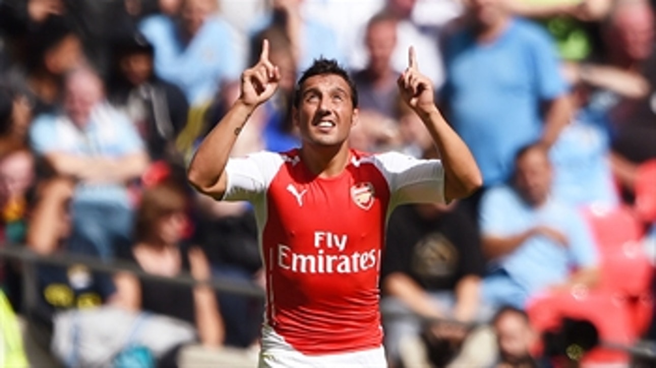 Cazorla gives Arsenal 1-0 lead