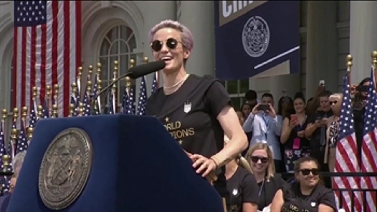 Watch Megan Rapinoe's full speech at the USWNT's victory parade