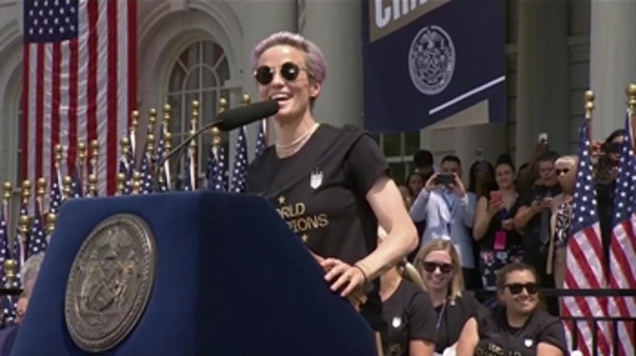 Watch Megan Rapinoe's full speech at the USWNT's victory parade