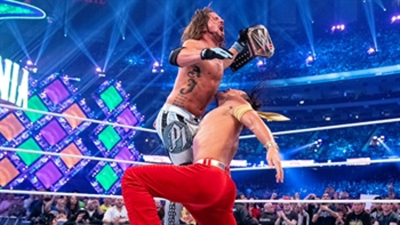 AJ Styles vs. Shinsuke Nakamura - WWE Title Match: WrestleMania 34 (Full Match)