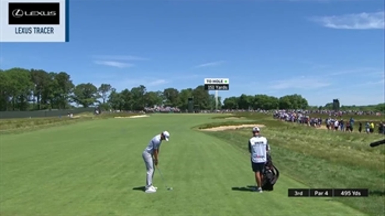 Check out Peter Uihlein's approach shot on the 3rd hole during round 3 of the 118th U.S. Open