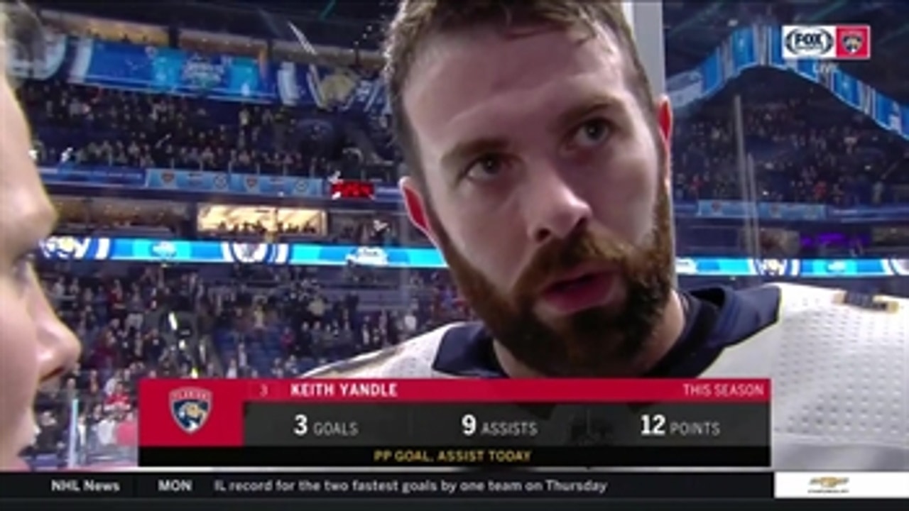 Keith Yandle credits Luongo's return for win over Jets in Finland