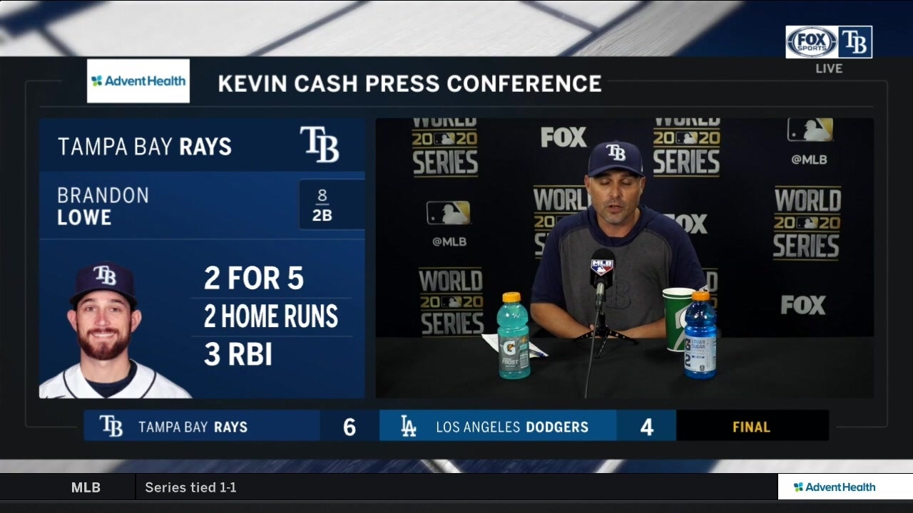 Kevin Cash breaks down Blake Snell's outing, Rays' hot bats after Game 2 win over Dodgers