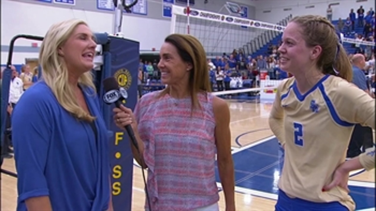 Santa Margarita's Katy Daly & Meghan McClure after winning CIF-SS volleyball title