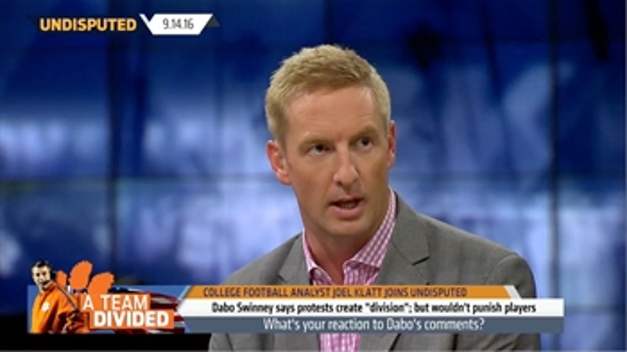 Joel Klatt: I agree with Dabo, college is different than the pro game ' UNDISPUTED